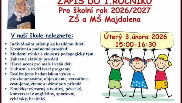 Zápis do 1. ročníku ZŠ