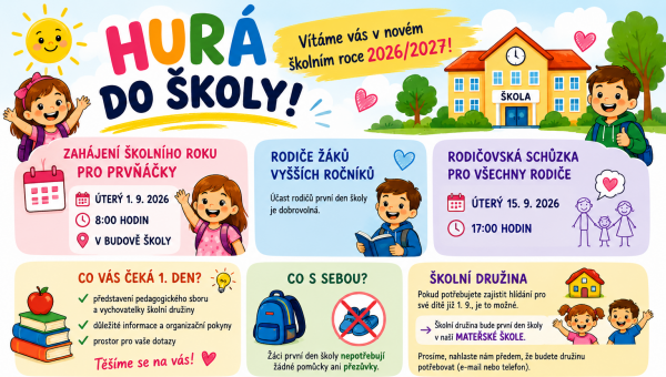 Vítáme vás v novém školním roce 2026/2027